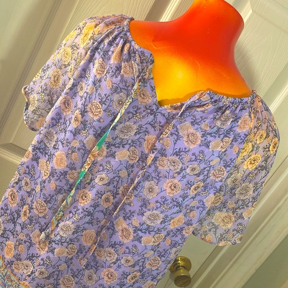 LC LAUREN CONRAD Floral Boho Blouse Top - Picture 7 of 13